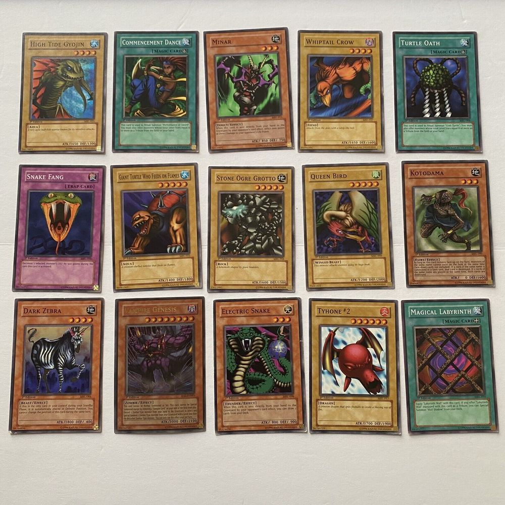 Yu-gi-oh 1st Edition 15 Assorted Trading Cards Mixed Lot